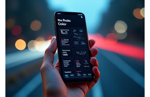 Digitales Smartphone-Interface mit E-Vignette Anzeige